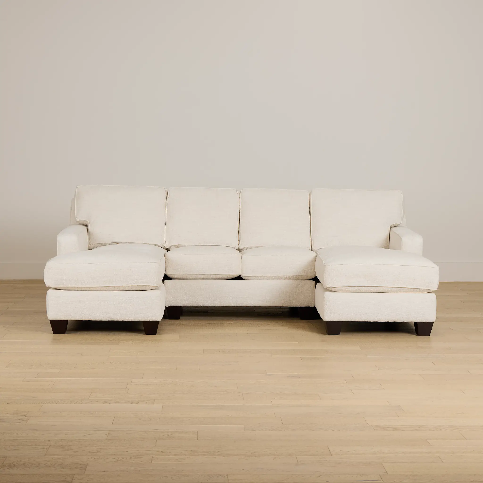 Andie White Fabric U-shaped Sectional Andie White Fabric U-shaped Sectional