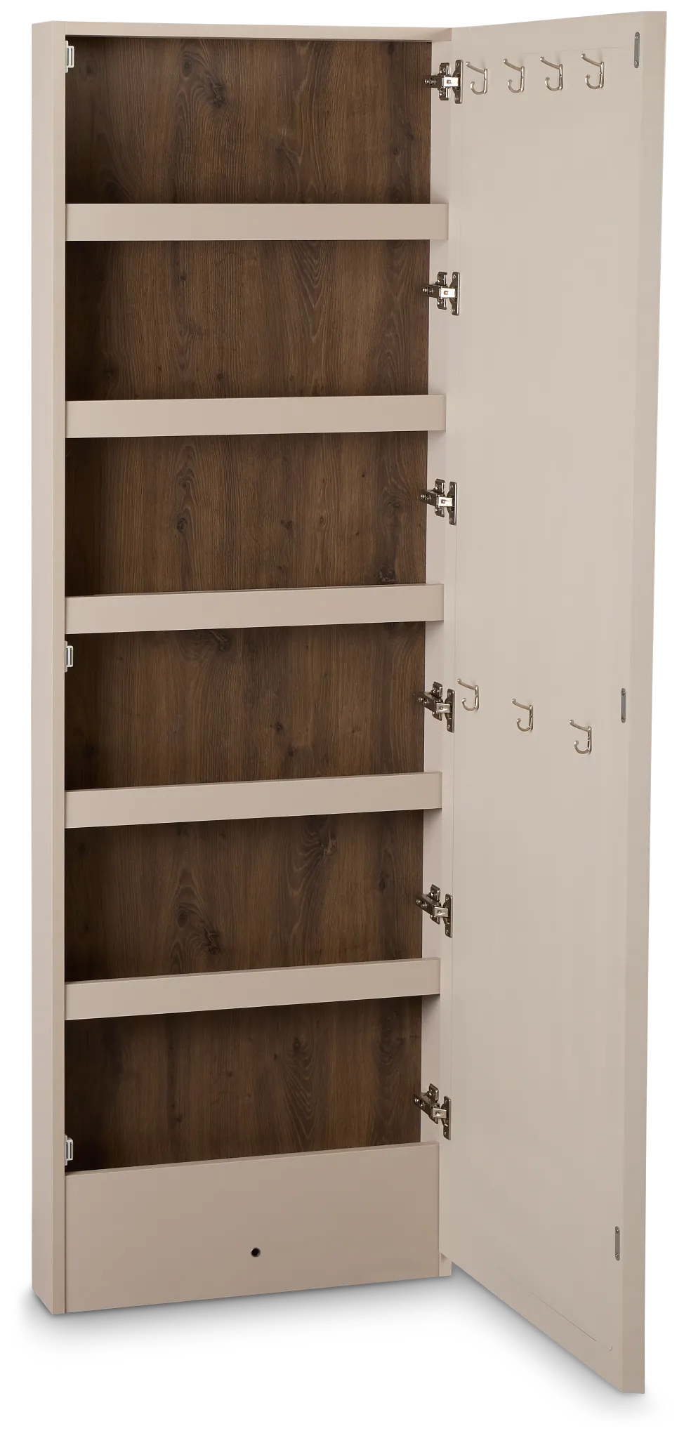 Brasilia Light Beige Storage Floor Mirror