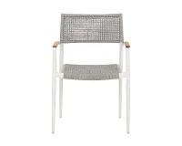 Elsie Light Gray Woven Arm Chair
