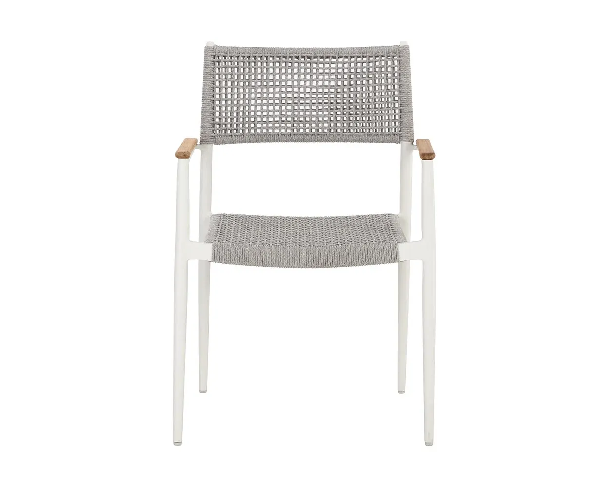 Elsie Light Gray Woven Arm Chair