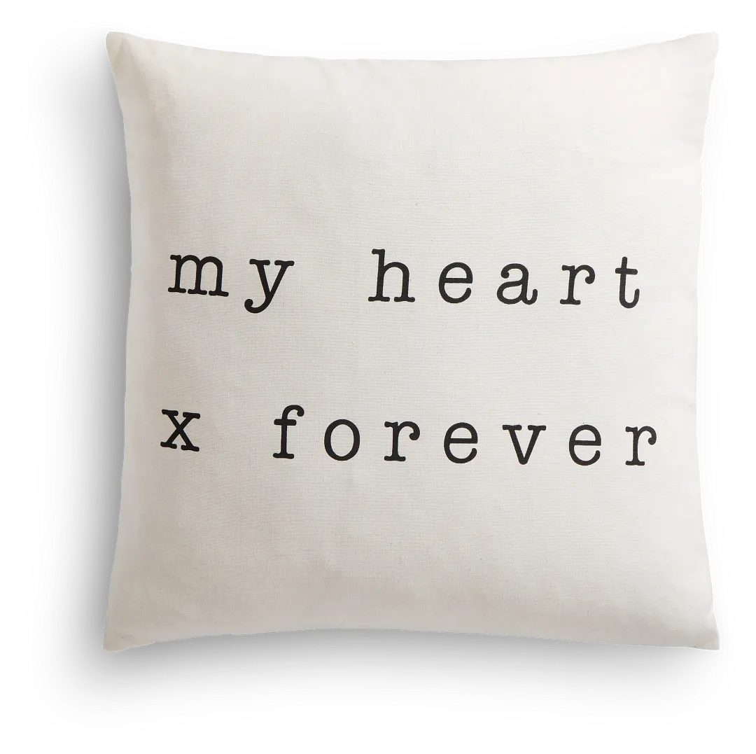 Forever Ivory 22" Square Accent Pillow