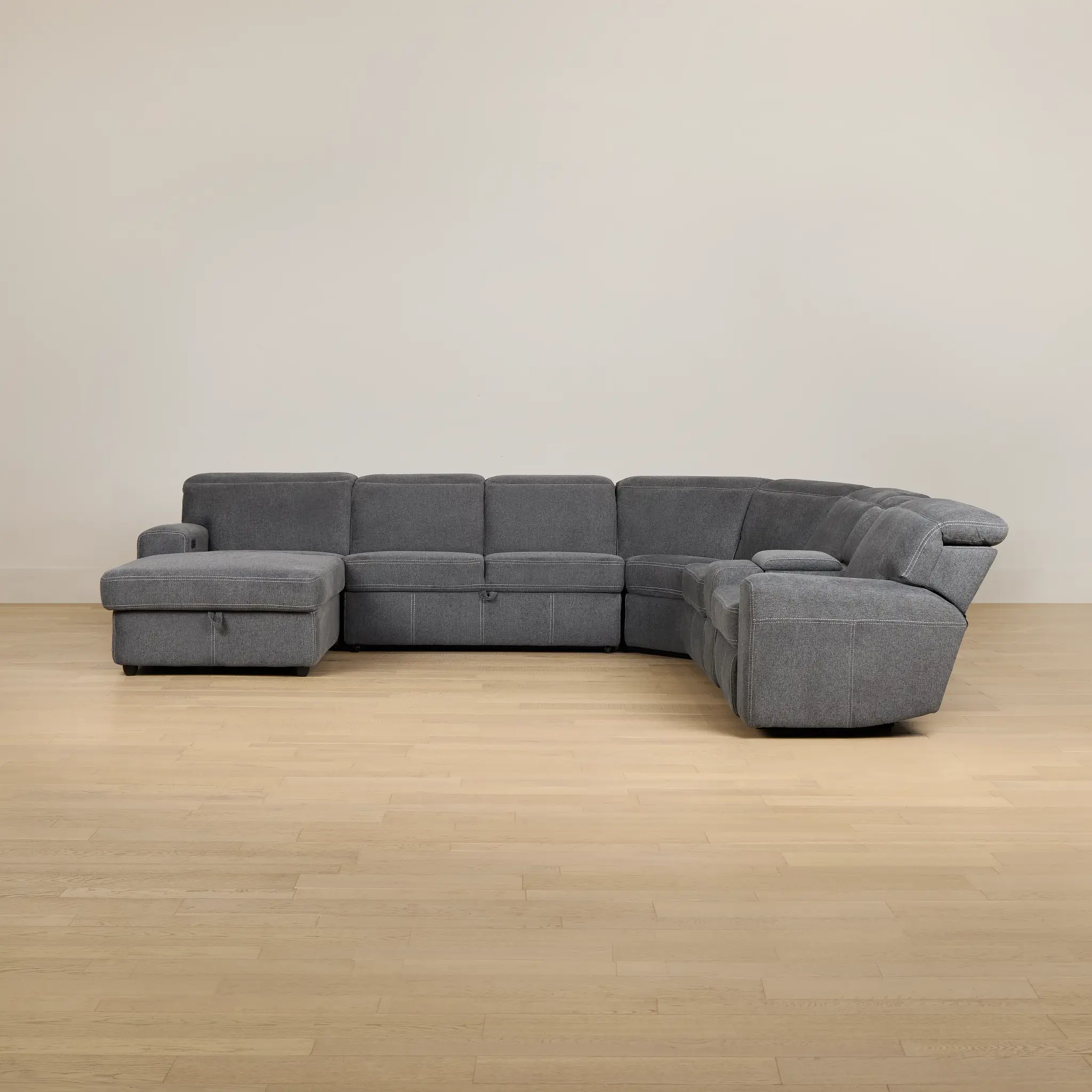 Callum Dark Gray Storage Medium Left Triple Power Chaise Sleepr Sectional Callum Dark Gray Storage Medium Left Triple Power Chaise Sleepr Sectional