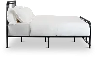 Rory Black Metal Panel Bed