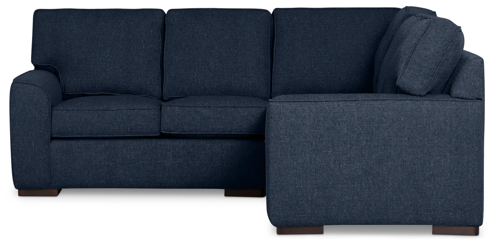 Sinclair Dark Blue Fabric Small Two-arm Sectional