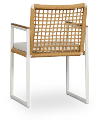 Sunrise White Teak Arm Chair