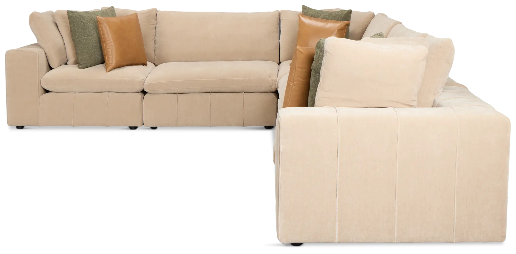 Cruz Light Beige Fabric 6-piece Modular Sectional Cruz Light Beige Fabric 6-piece Modular Sectional