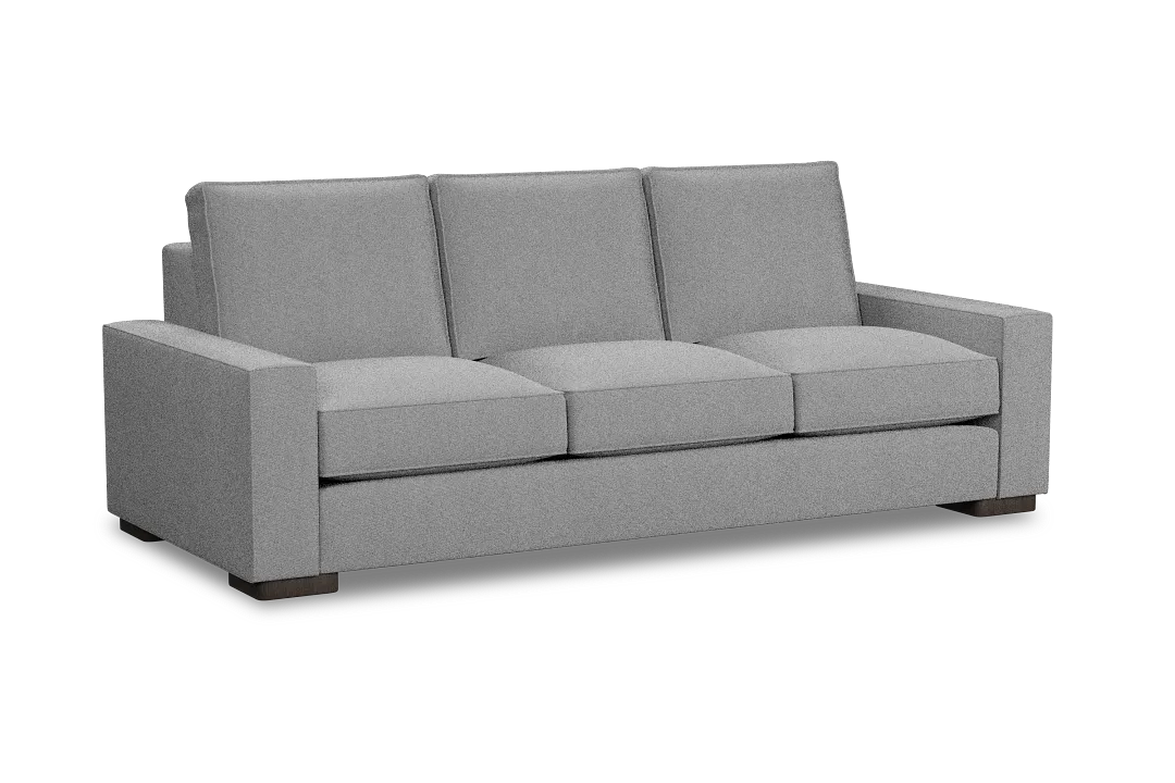 Edgewater Delray Light Gray 96" Sofa W/ 3 Cushions