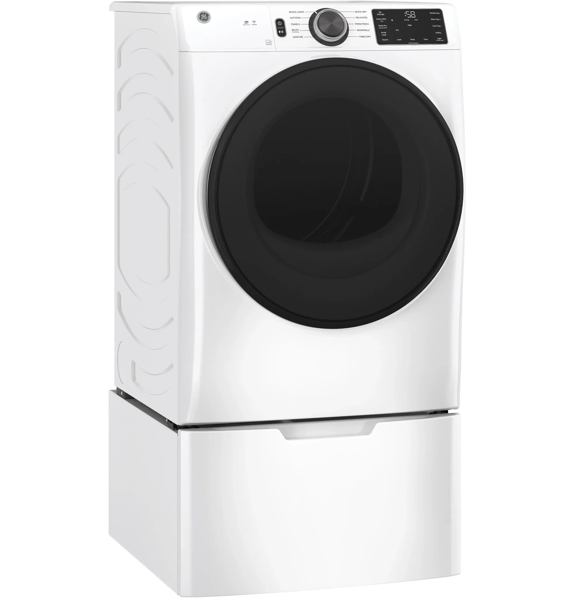 Ge 55 Series White Front Load Gas Dryer