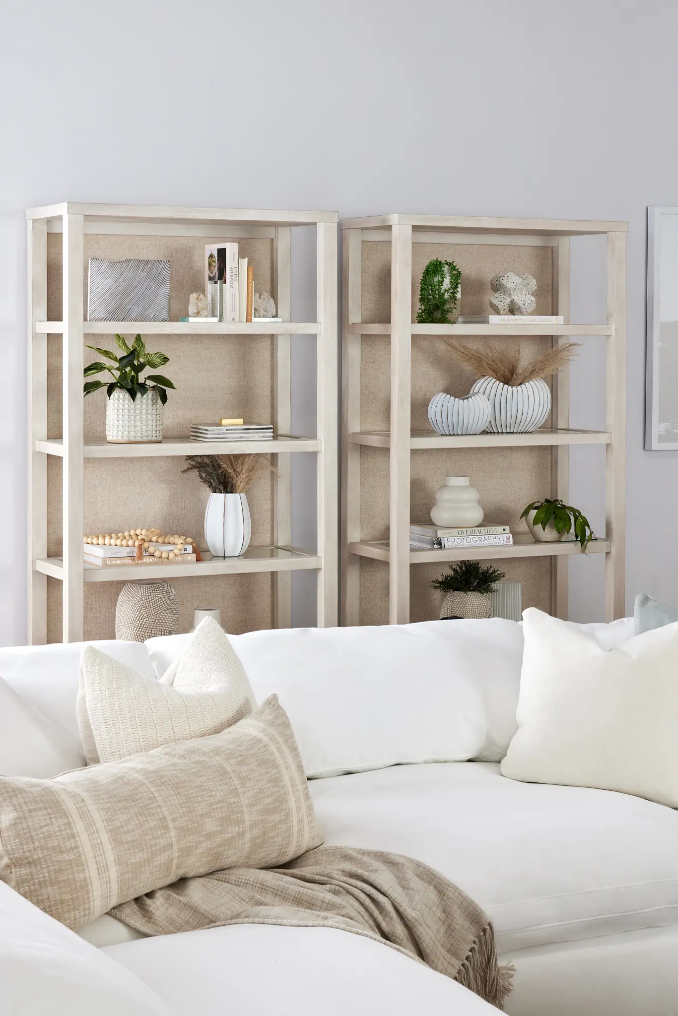 Nixon White Fabric 5pc Bumper Sectional Nixon White Fabric 5pc Bumper Sectional