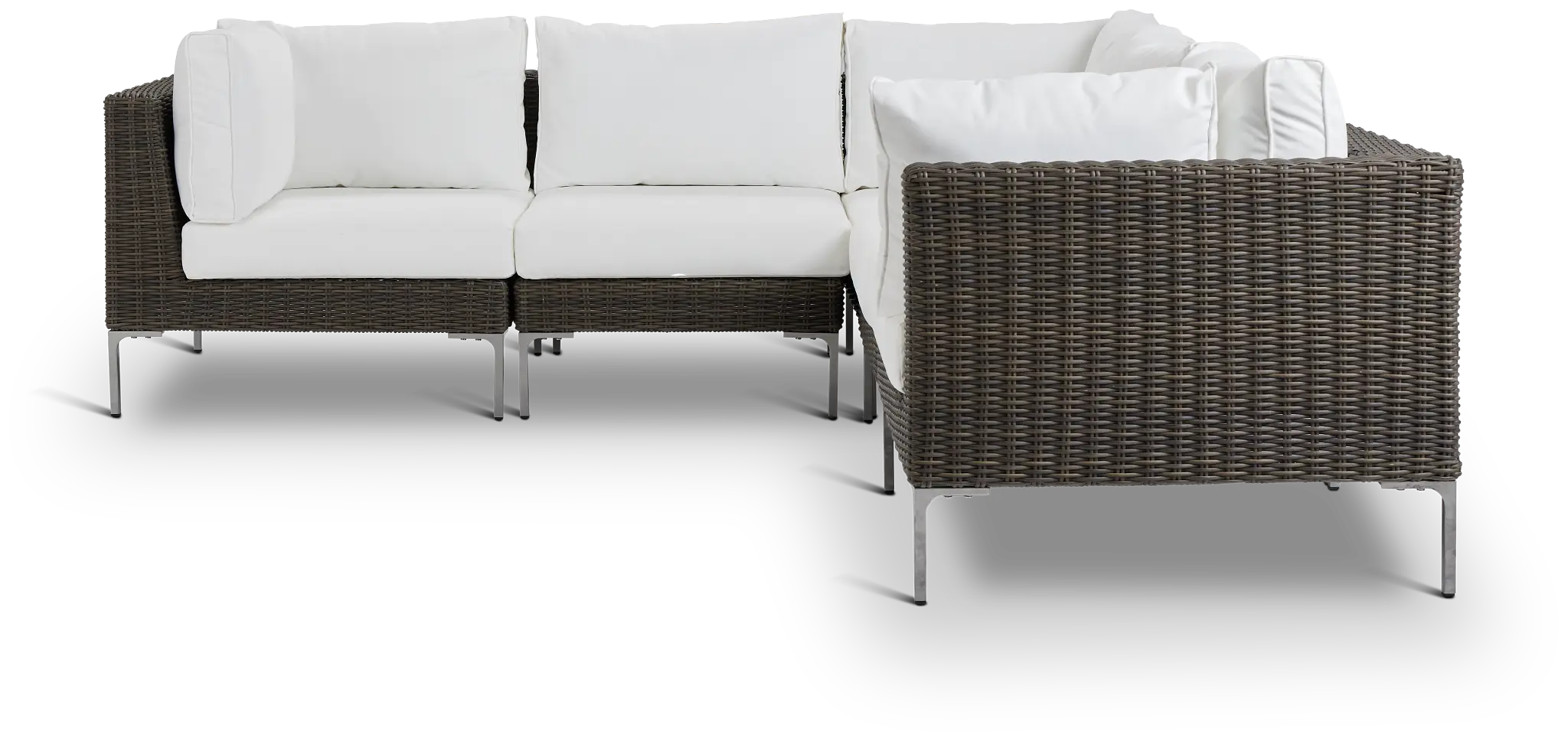 Tulum White Woven Two-arm Sectional Tulum White Woven Two-arm Sectional