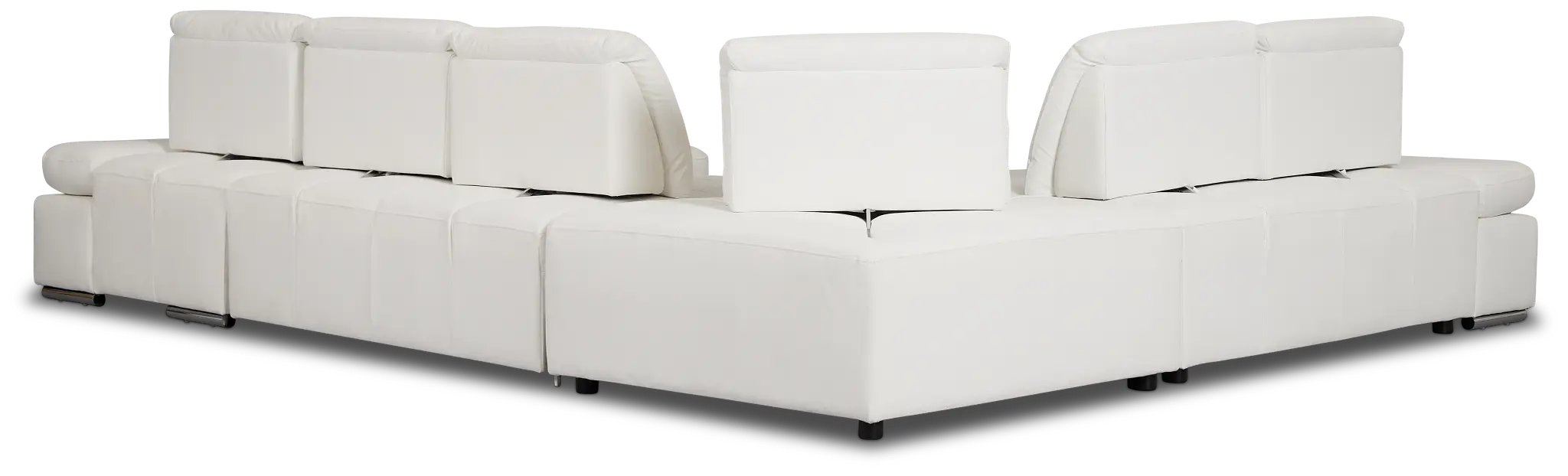 Eden White Lthr/vinyl Medium Right Chaise Sleeper Sectional Eden White Lthr/vinyl Medium Right Chaise Sleeper Sectional