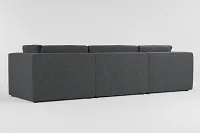 Destin Delray Dark Gray Fabric 3-piece Modular Sofa
