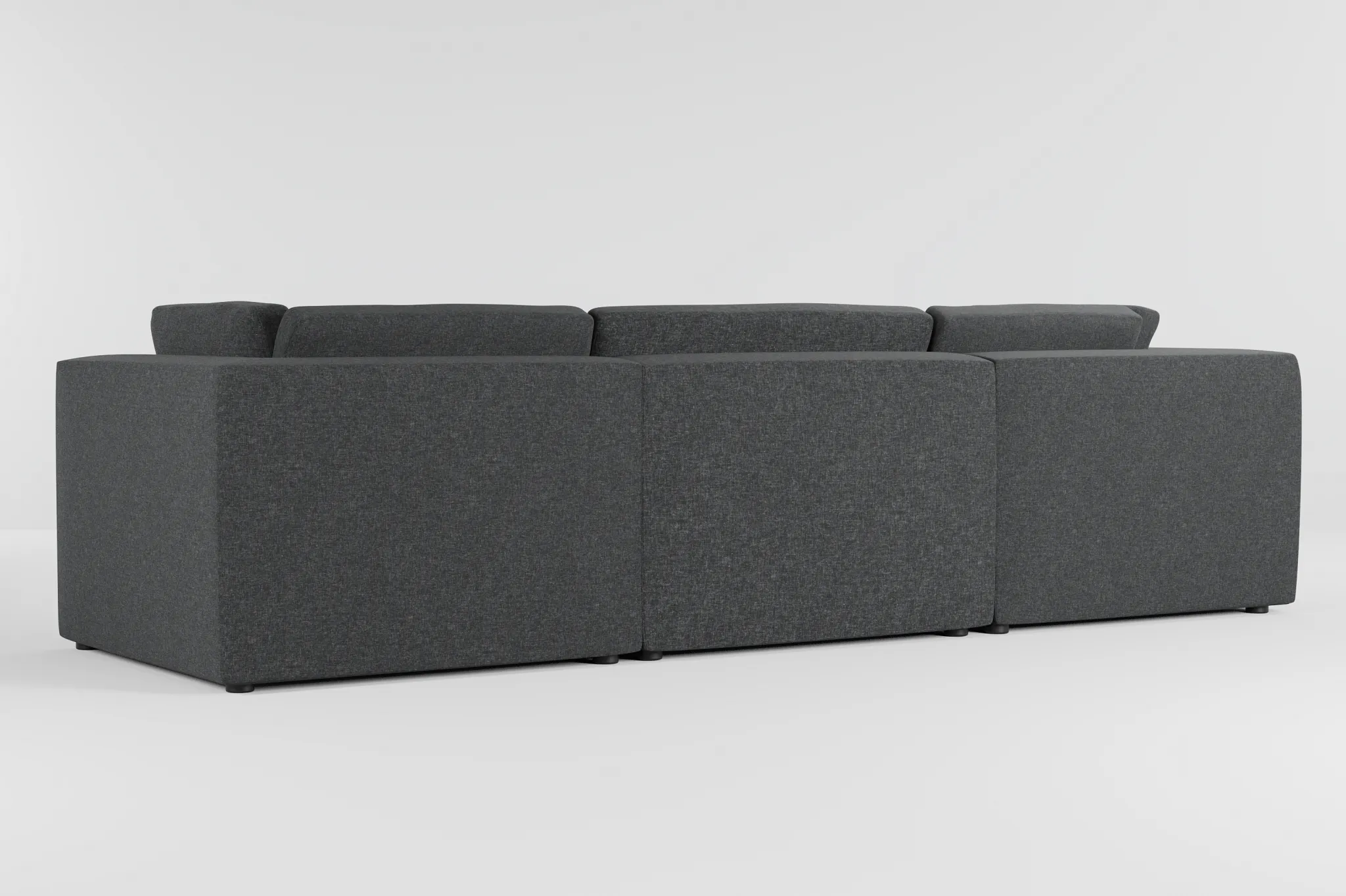 Destin Delray Dark Gray Fabric 3-piece Modular Sofa
