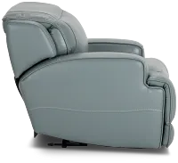 Reign Green Lthr/vinyl Power Recliner With Power Headrest