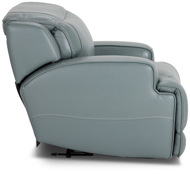 Reign Green Lthr/vinyl Power Recliner With Power Headrest