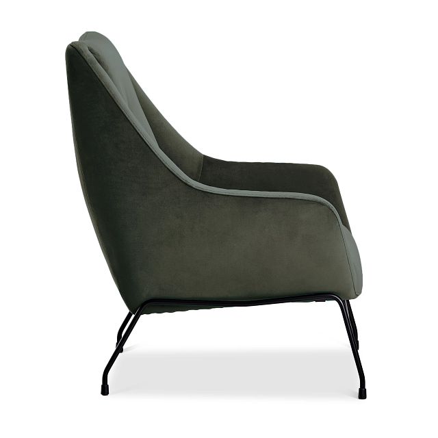 Xena Dark Green Velvet Accent Chair