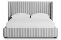 Captiva Sea Lane Light Gray 48" Upholstered Shelter Bed