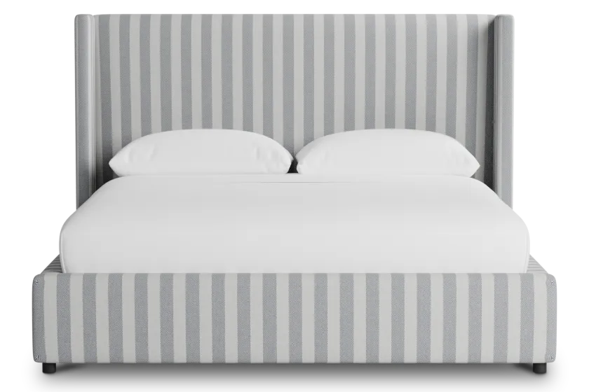 Captiva Sea Lane Light Gray 48" Upholstered Shelter Bed