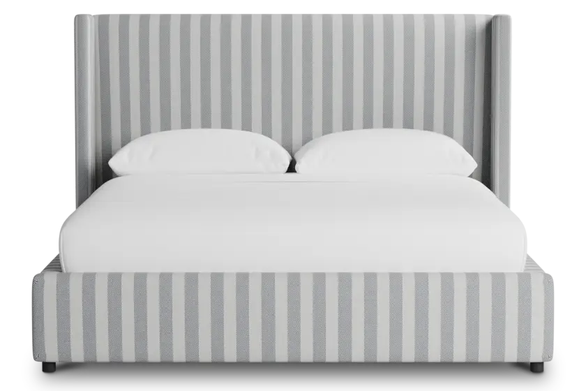 Captiva Sea Lane Light Gray 48" Upholstered Shelter Bed Captiva Sea Lane Light Gray 48" Upholstered Shelter Bed