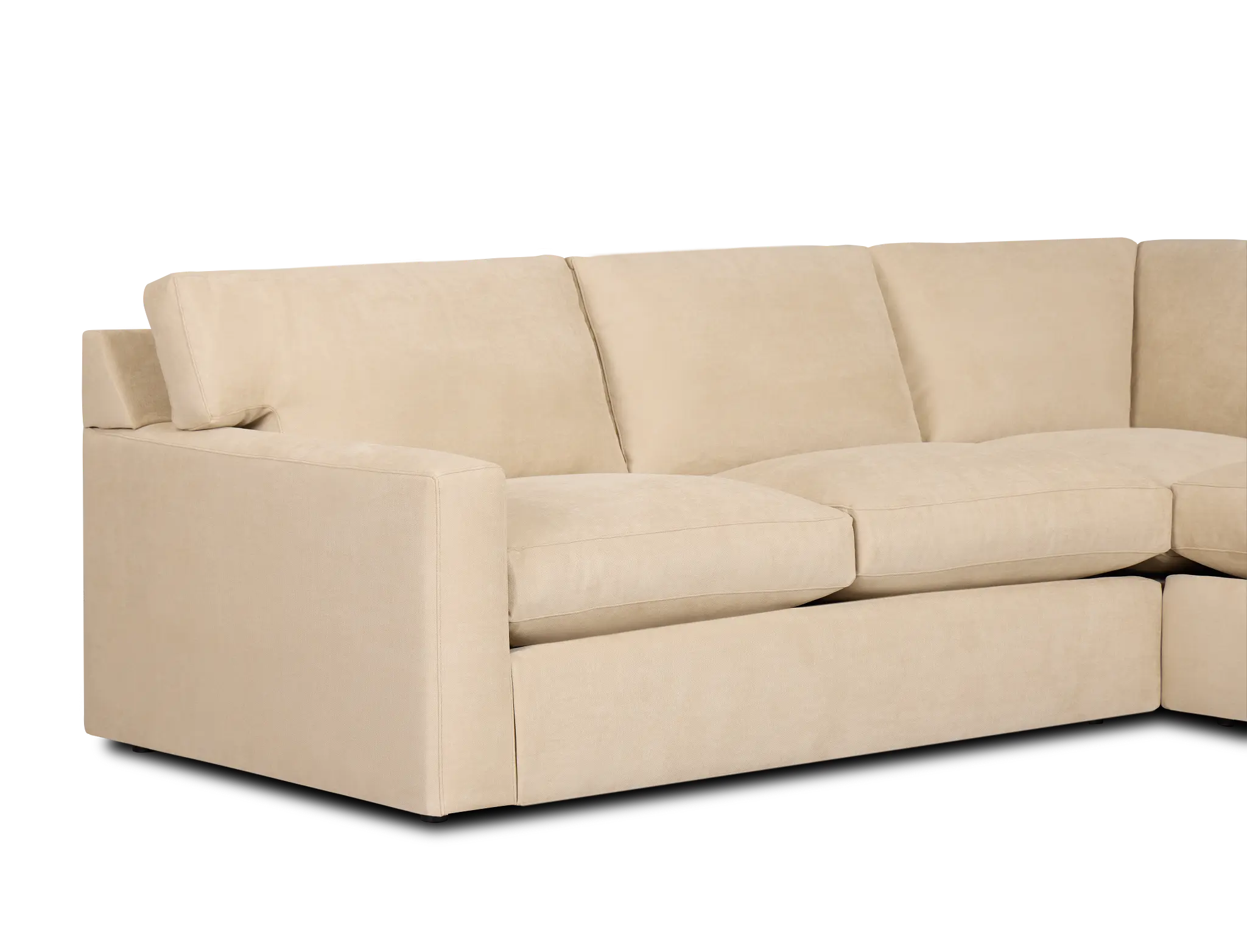 Hudson Beige Fabric Small Two-arm Sectional Hudson Beige Fabric Small Two-arm Sectional