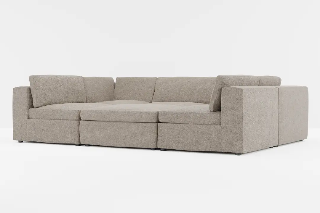 Destin Elite Brown Fabric 6-piece Pit Sectional Destin Elite Brown Fabric 6-piece Pit Sectional