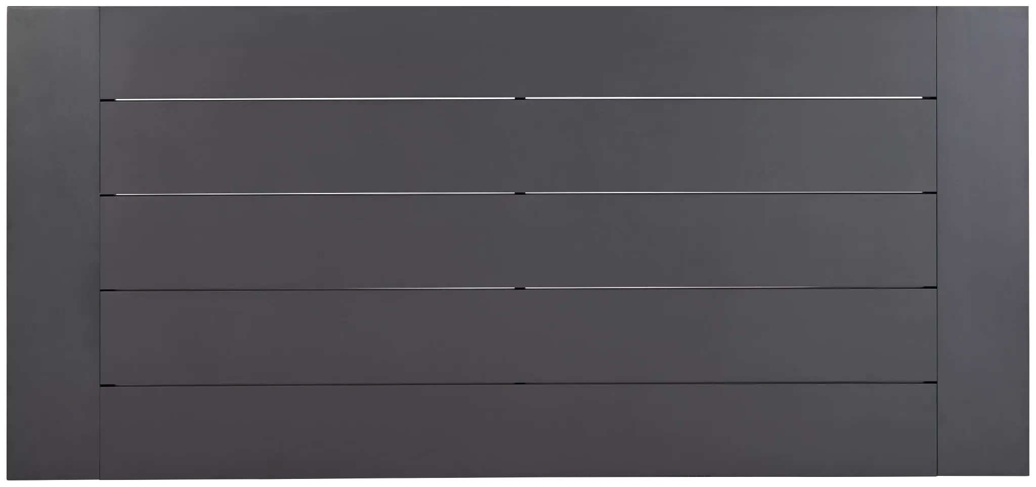 Linear 87" Dk Gray Aluminum Table & 4 Sling Side Chairs