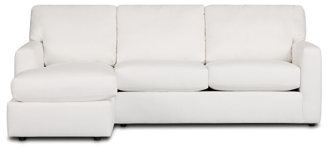 Rhodes White Fabric Left Chaise Sectional