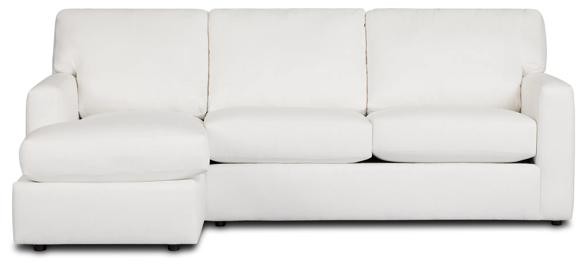 Rhodes White Fabric Left Chaise Sectional
