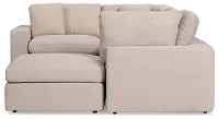 Breeze Taupe Fabric 6-piece Pit Sectional