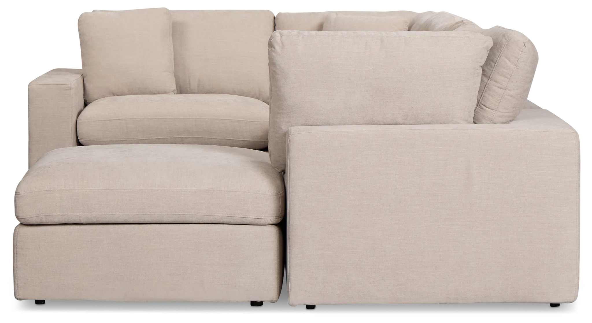 Breeze Taupe Fabric 6-piece Pit Sectional
