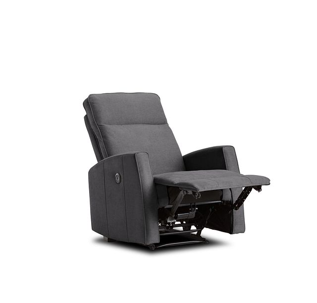 Chris Dark Gray Fabric Power Recliner