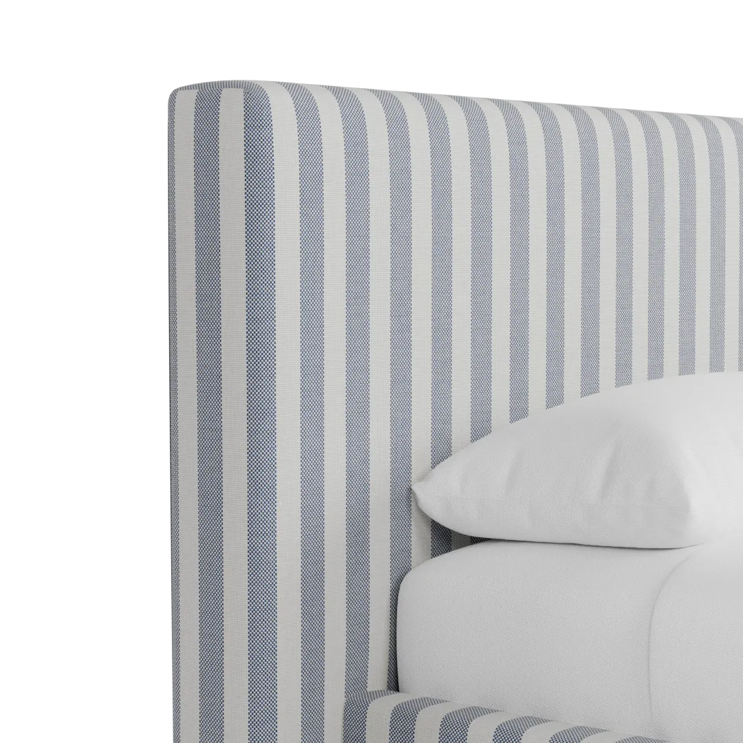 Grayton Sea Lane Dark Blue 44" Upholstered Platform Bed