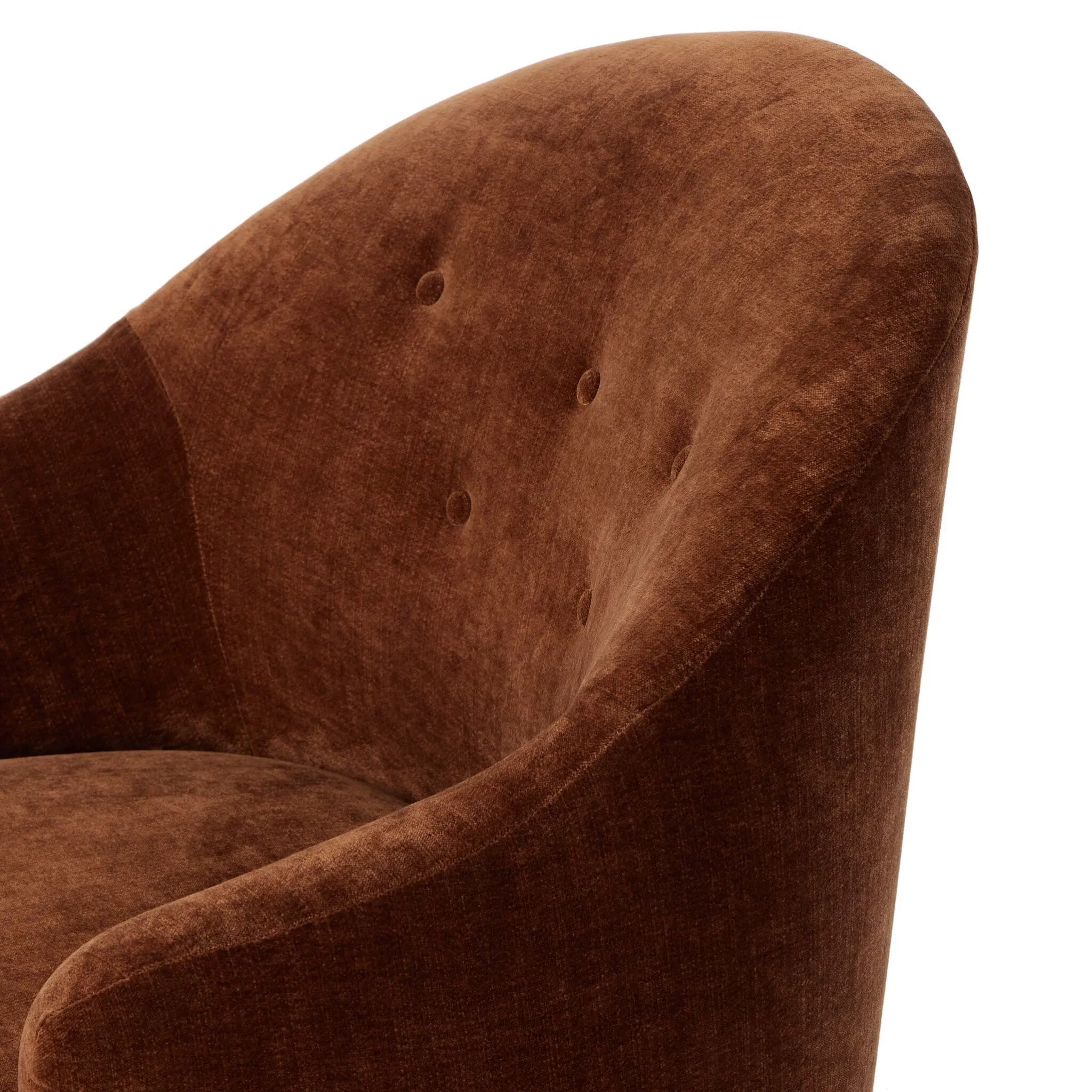 Four Hands Maryn Dark Orange Velvet Accent Chair