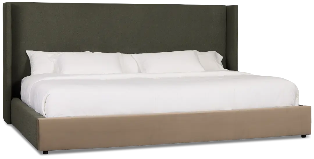 Captiva Sutton Green 60" Upholstered Shelter Bed Captiva Sutton Green 60" Upholstered Shelter Bed