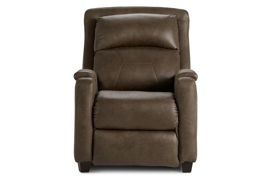 Davis Dark Brown Micro Zero Gravity Power Recliner W/headrest