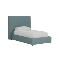 Grayton Sutton Blue 54" Upholstered Platform Bed