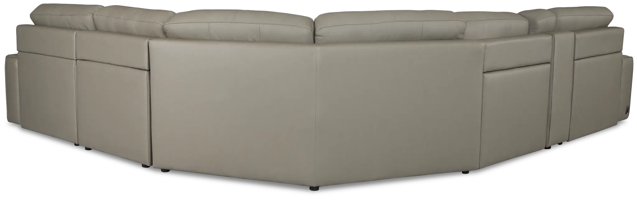 Rudy Gray Lthr/vinyl Medium Dual Power Right Extension Chaise Sectional Rudy Gray Lthr/vinyl Medium Dual Power Right Extension Chaise Sectional