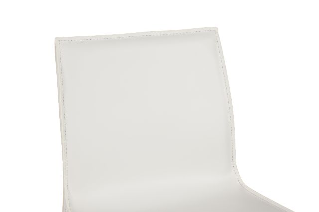 Lugo White 30" Upholstered Barstool