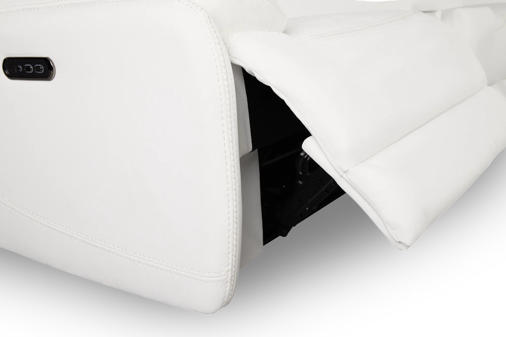 Jett White Micro Large Dual Power Reclining Two-arm Sectional
