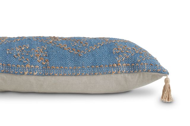 Tavi Blue Lumbar Accent Pillow