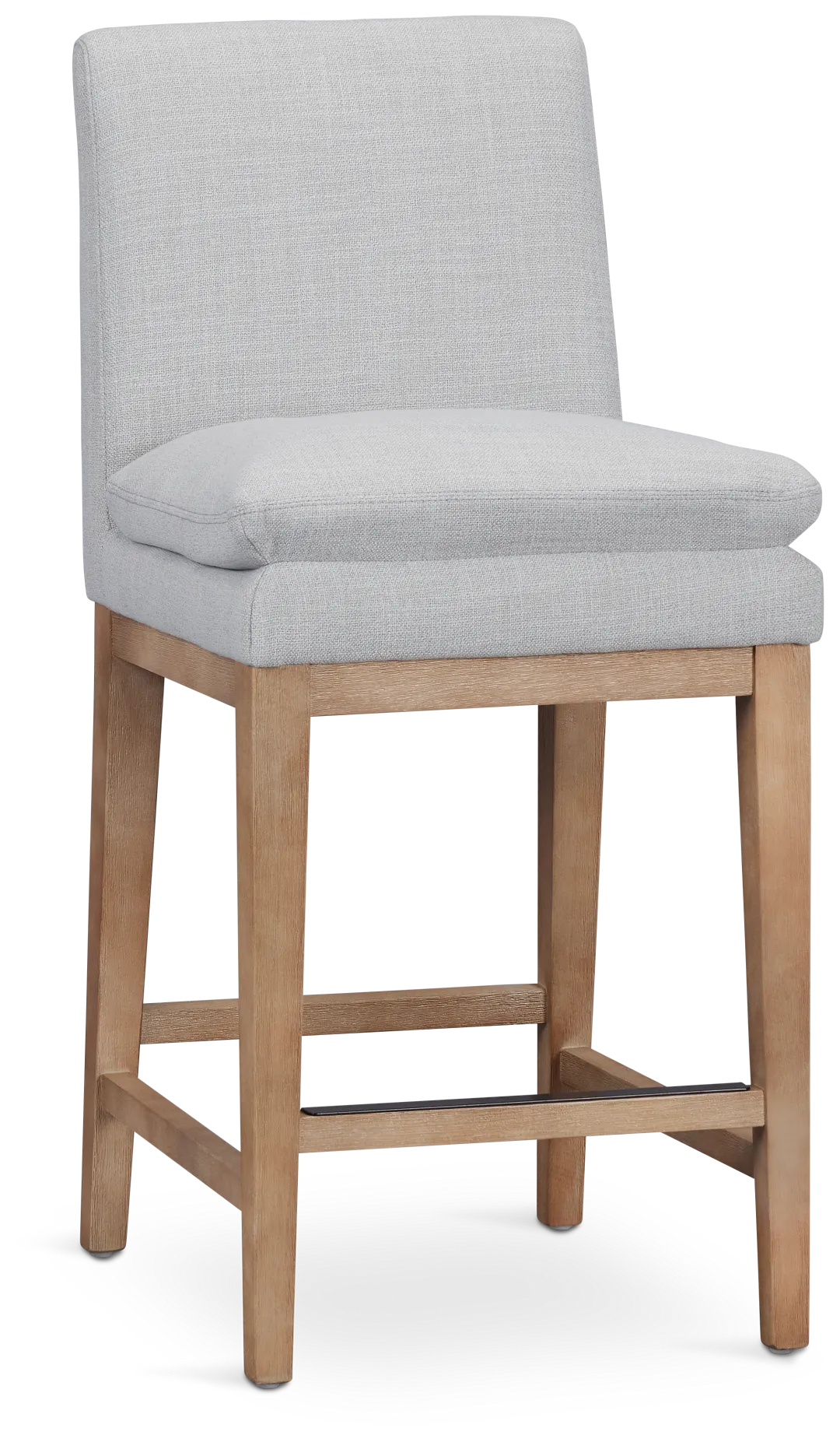 Willow Light Gray Fabric 24" Upholstered Barstool