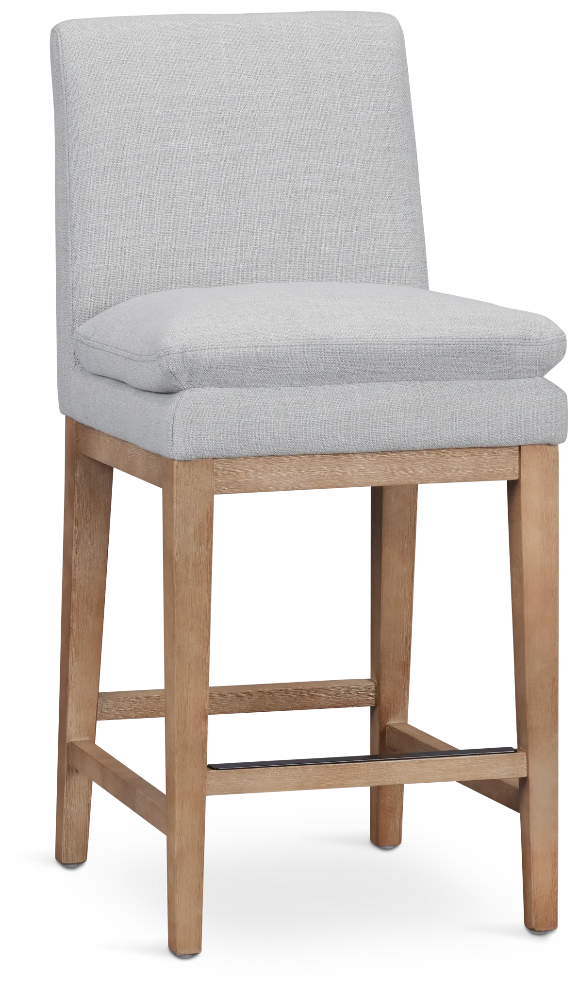 Willow Light Gray Fabric 24" Upholstered Barstool