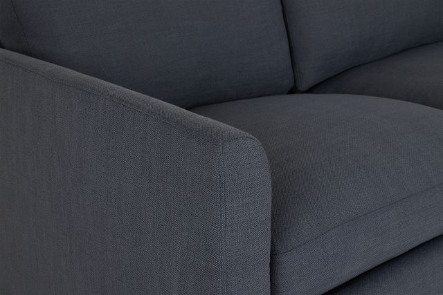 Willow Navy Fabric Small Two-arm Sectional
