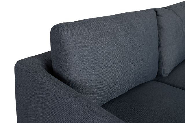 Willow Navy Fabric Small Two-arm Sectional