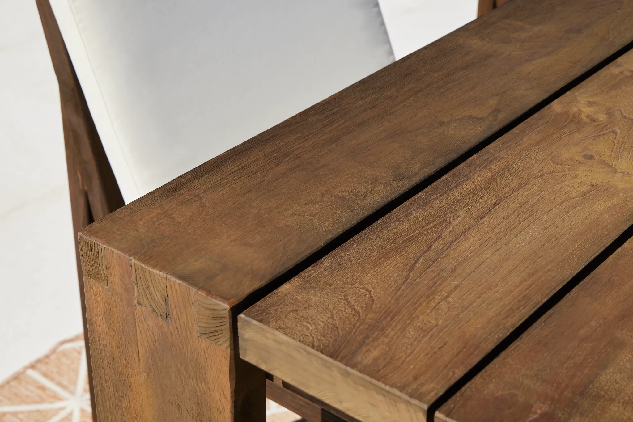 Linear Teak 102" Rectangular Table