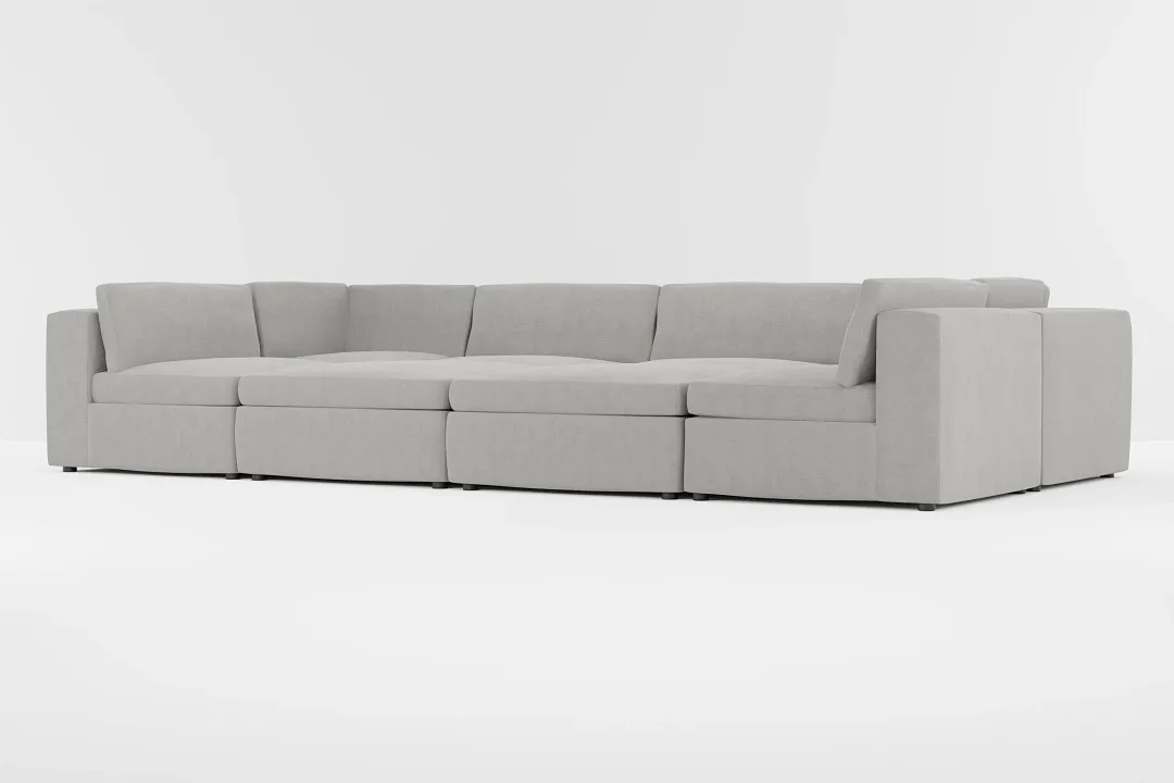 Destin Maguire Gray Fabric 8-piece Pit Sectional