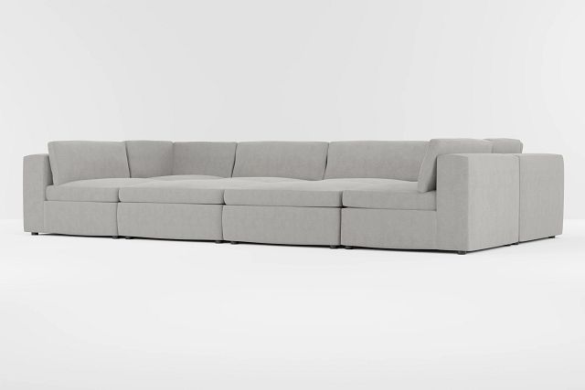 Destin Maguire Gray Fabric 8-piece Pit Sectional