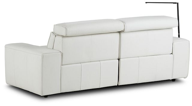 Carmelo White Leather Power Reclining Sofa With Left Table (6)