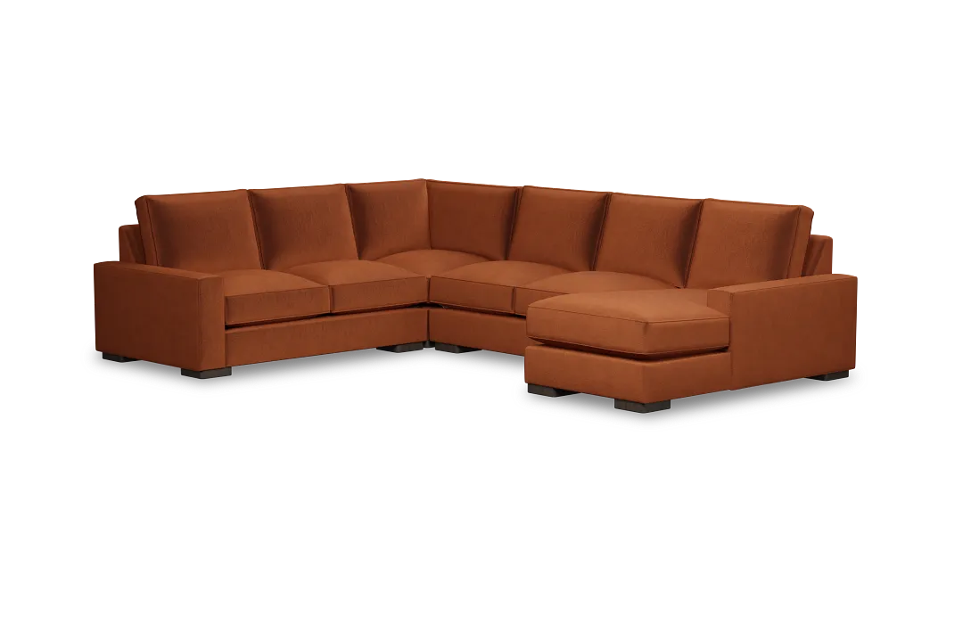 Edgewater Joya Orange Medium Right Chaise Sectional