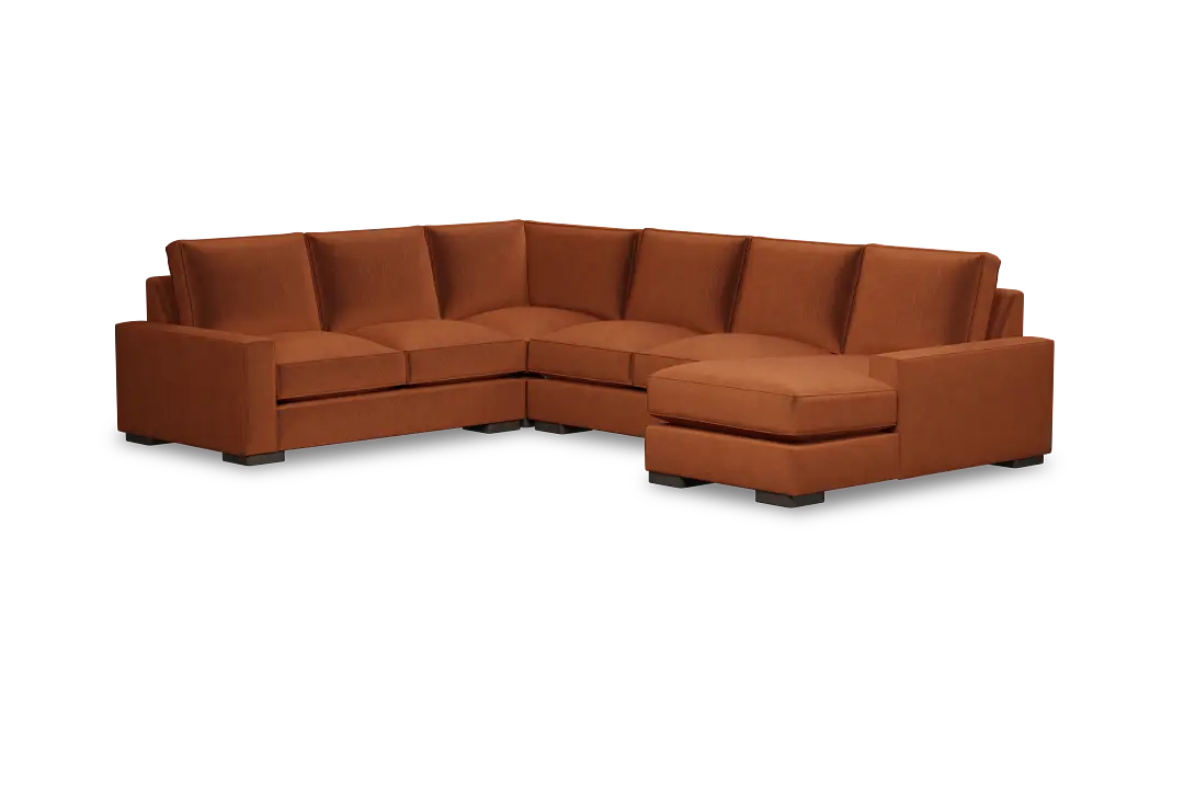Edgewater Joya Orange Medium Right Chaise Sectional Edgewater Joya Orange Medium Right Chaise Sectional
